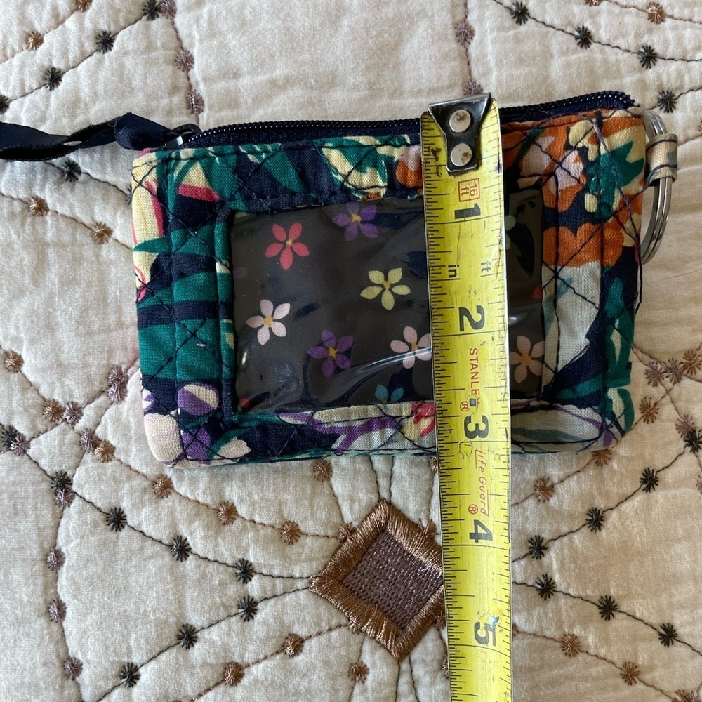 VERA BRADLEY- Zip ID Wallet Card Case in Happy Blooms Floral - Picture 3 of 4